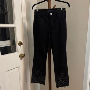 Sanctuary Black Cropped Jeans with Embellishments